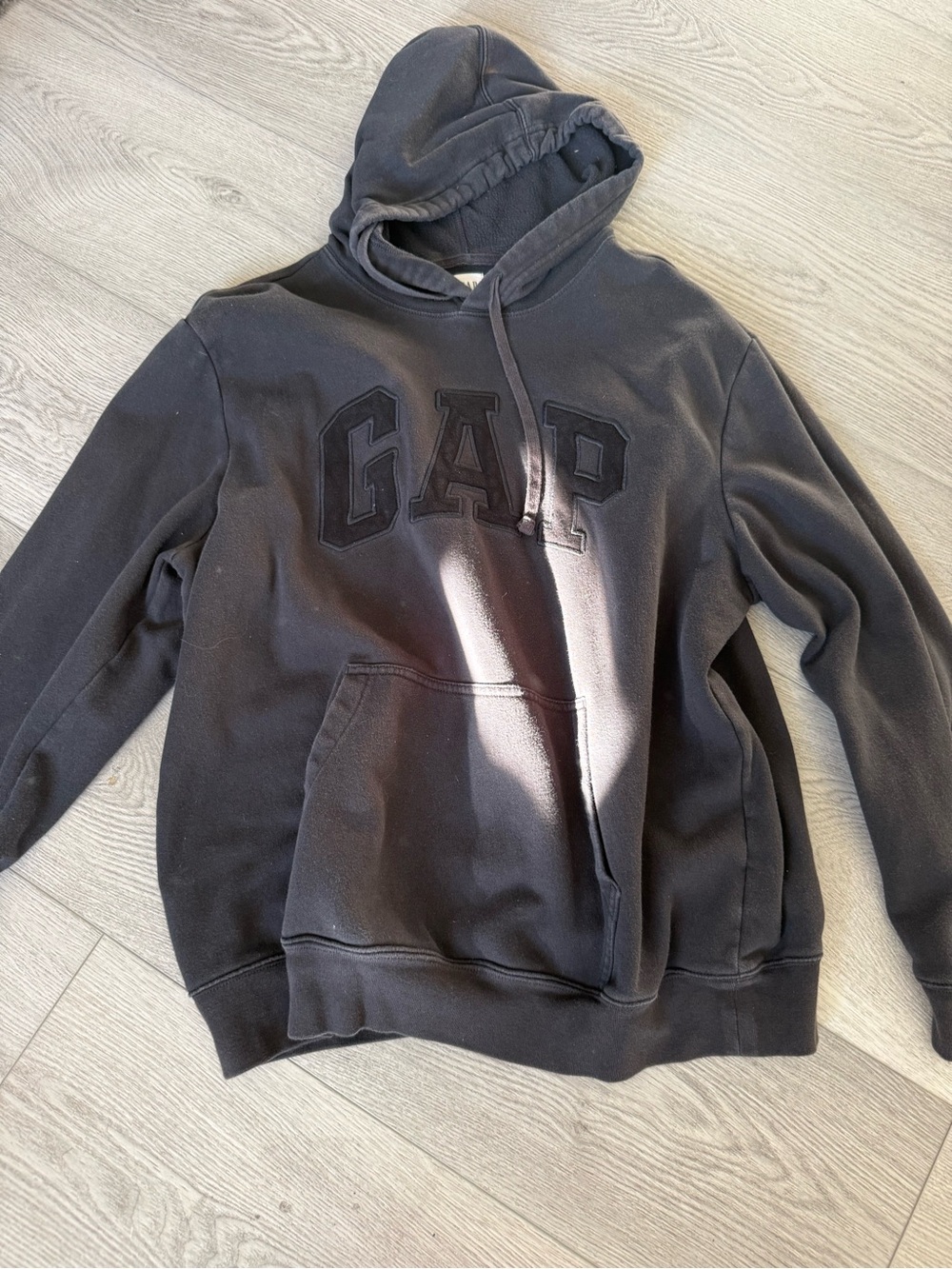 GAP Charcoal Hooded Pullover with Logo Tag